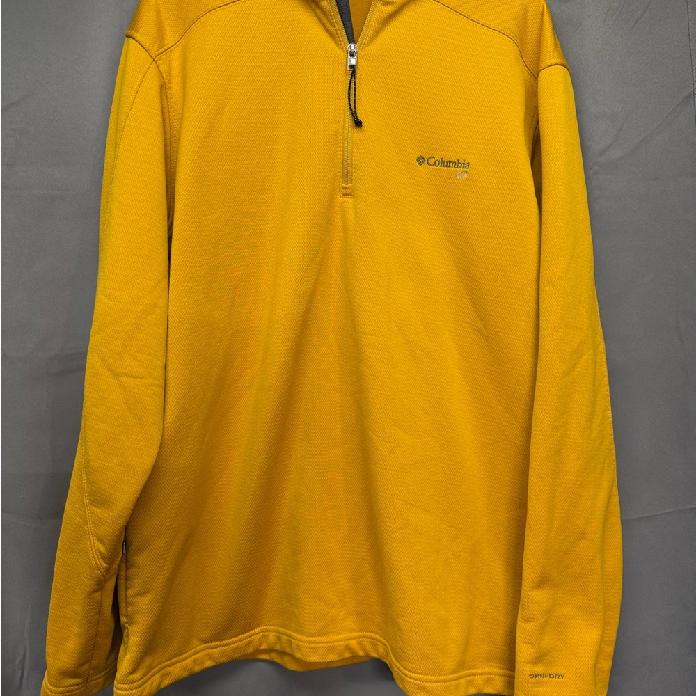 Columbia Yellow 1/4 Zip Pullover